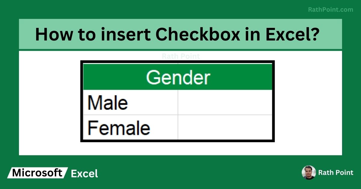 How to Insert Checkbox in Excel