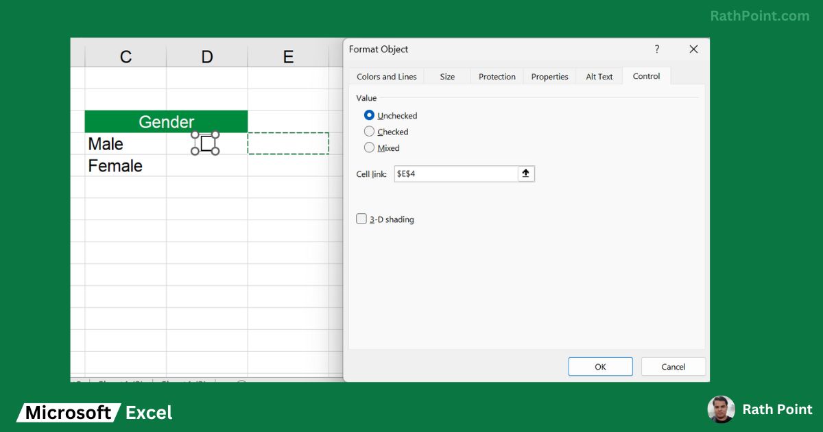 How to Link a Checkbox to a Cell in Excel