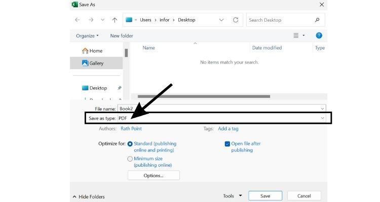 Excel Workbook - Print as PDF in Excel