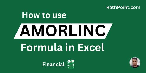 How to use AMORLINC Formula in Excel