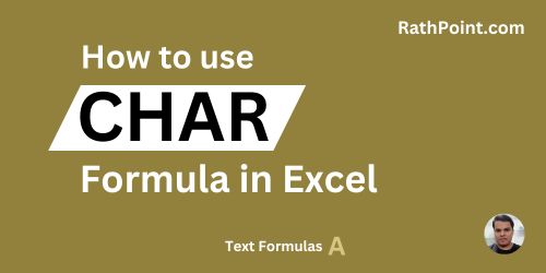 How to use CHAR Formula in Excel