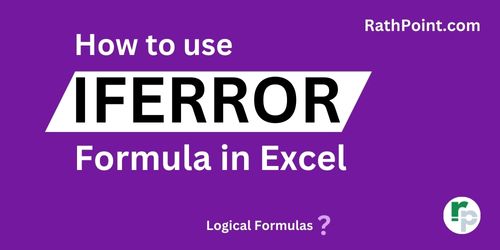 How to use IFERROR Formula in Excel