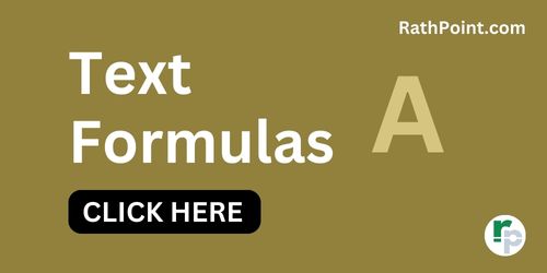 Excel Formulas - Text Formulas in Excel