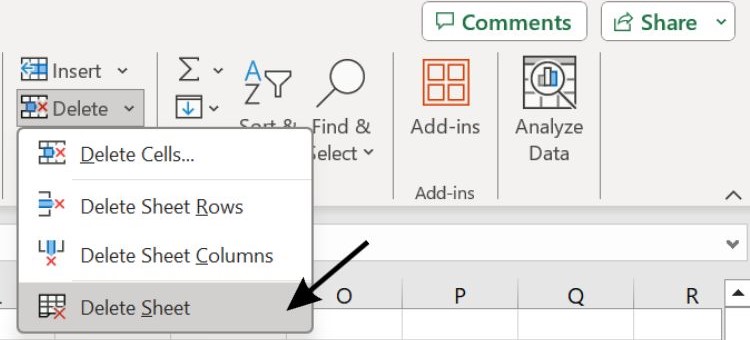 How to Delete Worksheet in Excel