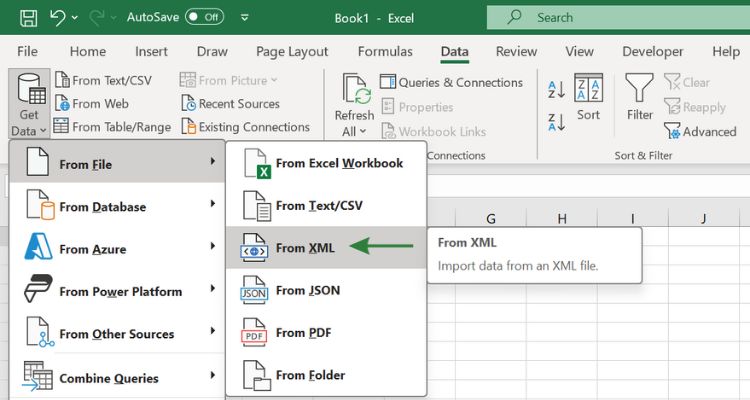 How to import XML data into Excel