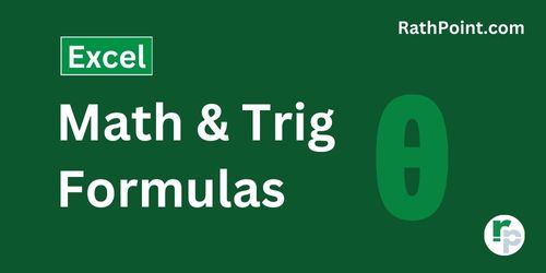 Math and Trig Formulas in Excel