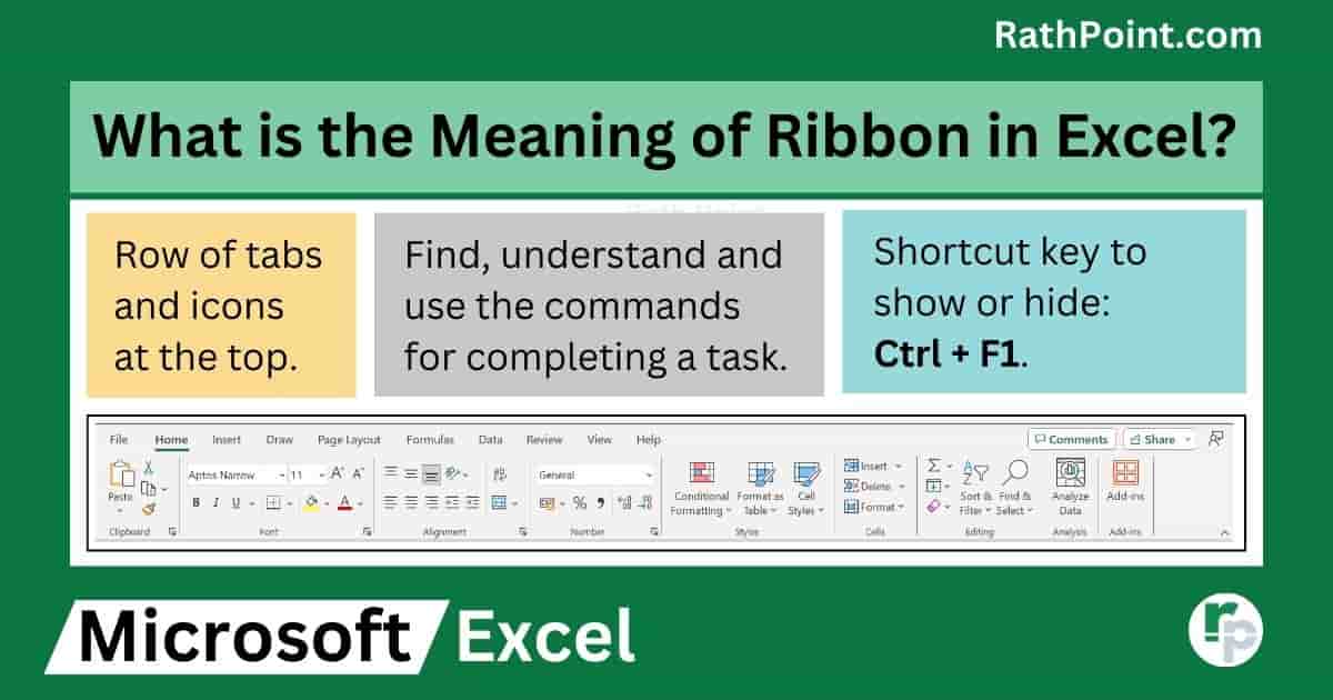 What is the Meaning of Ribbon in Excel