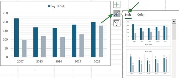 How to Change Excel Chart Styles