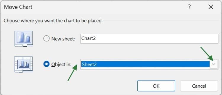 How to Move Excel Chart to a New Worksheet
