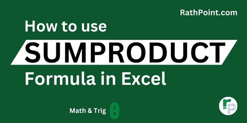 SUMPRODUCT Formula in Excel