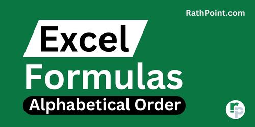 Excel Formulas Alphabetical Order (A to Z) - Rath Point