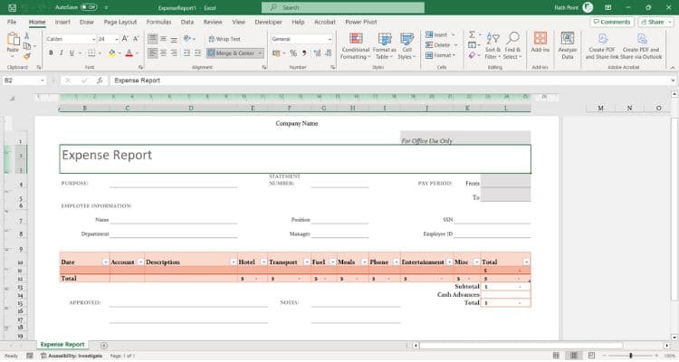 How to Create Using Existing Excel Template - Rath Point