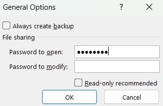 Set Password to Open Excel File - Rath Point