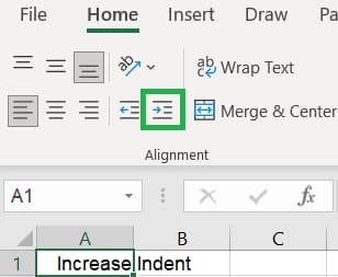 How to Increase Indent in Excel - Rath Point
