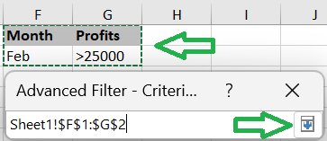 Excel Advanced Filter Criteria Range