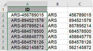 Finish - Convert Text to Columns in Excel