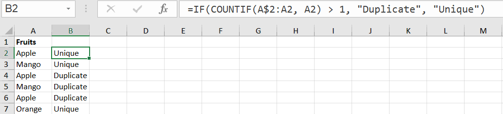 How to Remove Duplicates in Excel using Formula - Rath Point
