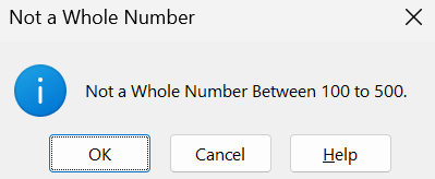 Information Error Alert in Data Validation