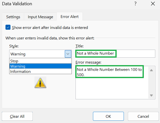 Show Error Alert After Invalid Data is Entered in Excel Data Validation