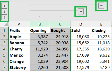 How to Group in Excel - Subgroups - Multiple Groups - Nested Groups in Excel