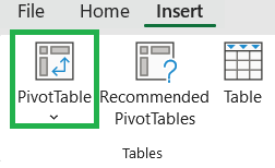 Create a Pivot Table in Excel - Create Pivot Table in Excel