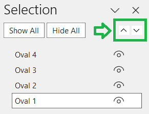 How to Move Objects Forward or Backward in Excel Selection Pane