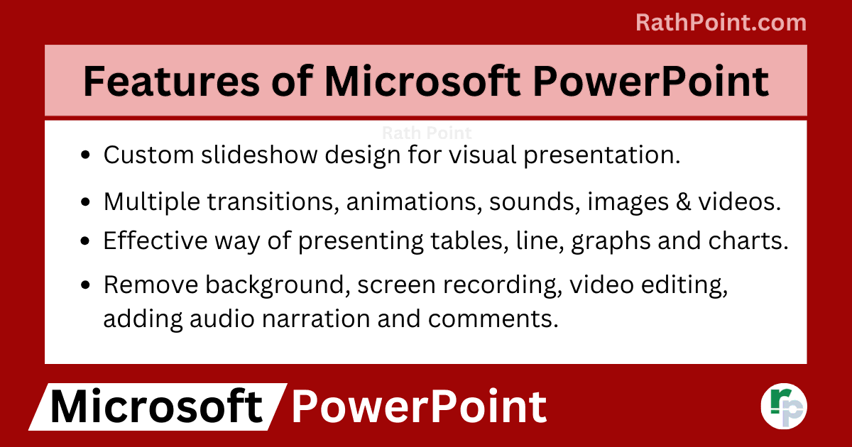 What are the Features of Microsoft PowerPoint - PowerPoint Tutorial - Rath Point