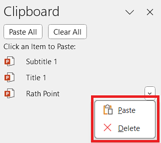 How to Paste All or Delete All using Clipboard in PowerPoint Presentation