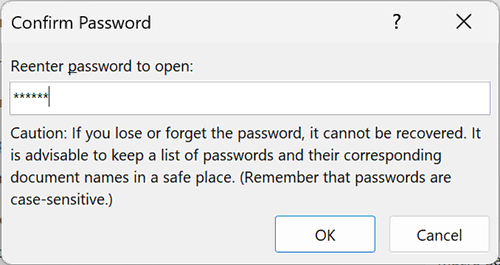 How to Reenter Password to Open in PowerPoint Presentation