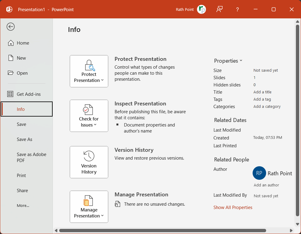 How to View PowerPoint Properties