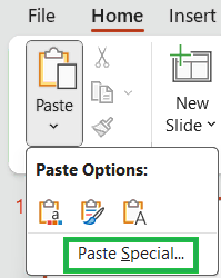 How to use Paste Special in PowerPoint Clipboard