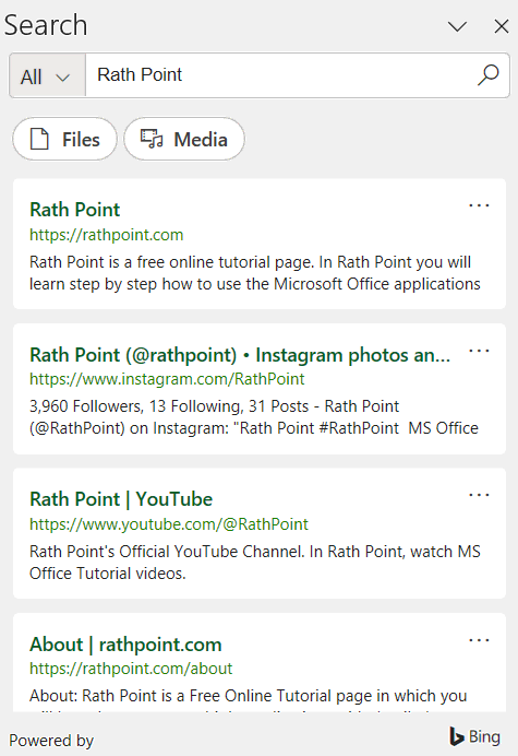 Smart Lookup in Excel Powered by Bing - Search in Excel