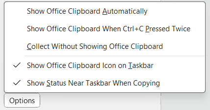 What are the PowerPoint Clipboard Options