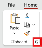 Where is Clipboard in PowerPoint Presentation