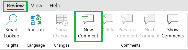 How to Insert Comment in Excel - Add Comment