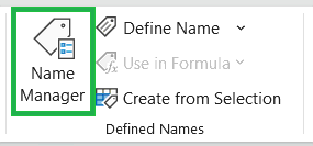Name Manager in Microsoft Excel