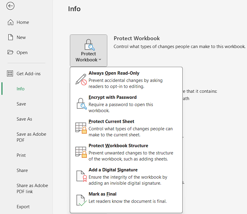 How to Protect an Excel File (Workbook)