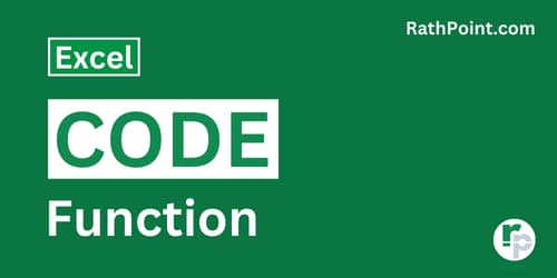 How to use CODE Function in Excel