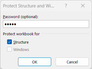 Protect Workbook in Excel