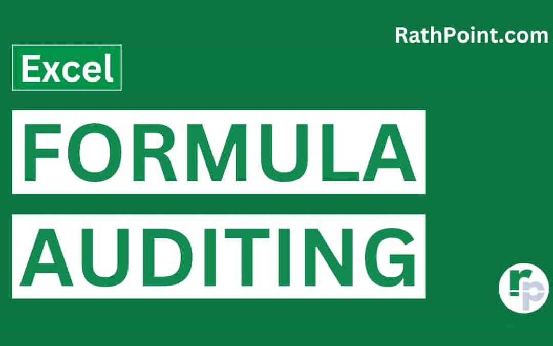 How to use Formula Auditing in Excel