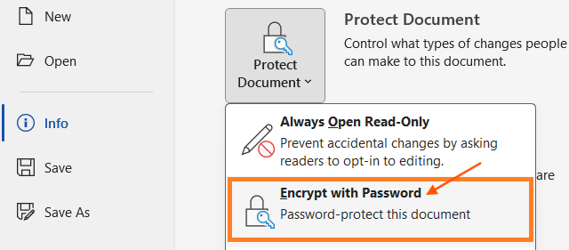 Add a Password to Open a Word Document - Encrypt with Password Add a Password to Open a Word Document - Encrypt with Password