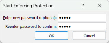 Enter New Password to Start Enforcing Protection Enter New Password to Start Enforcing Protection