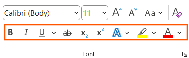 Formatting Fonts in Word