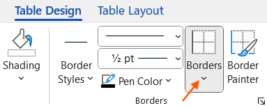 Add Border to Table in Word