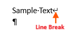 Line Break in Microsoft Word Line Break in Microsoft Word