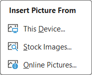 Word Insert Picture From - This Device, Stock Images, or Online Pictures
