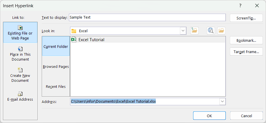 Insert Links in Microsoft Word