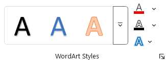 WordArt Text Styles
