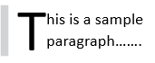 Drop Cap in Microsoft Word