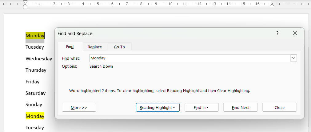 Advanced Find in Word